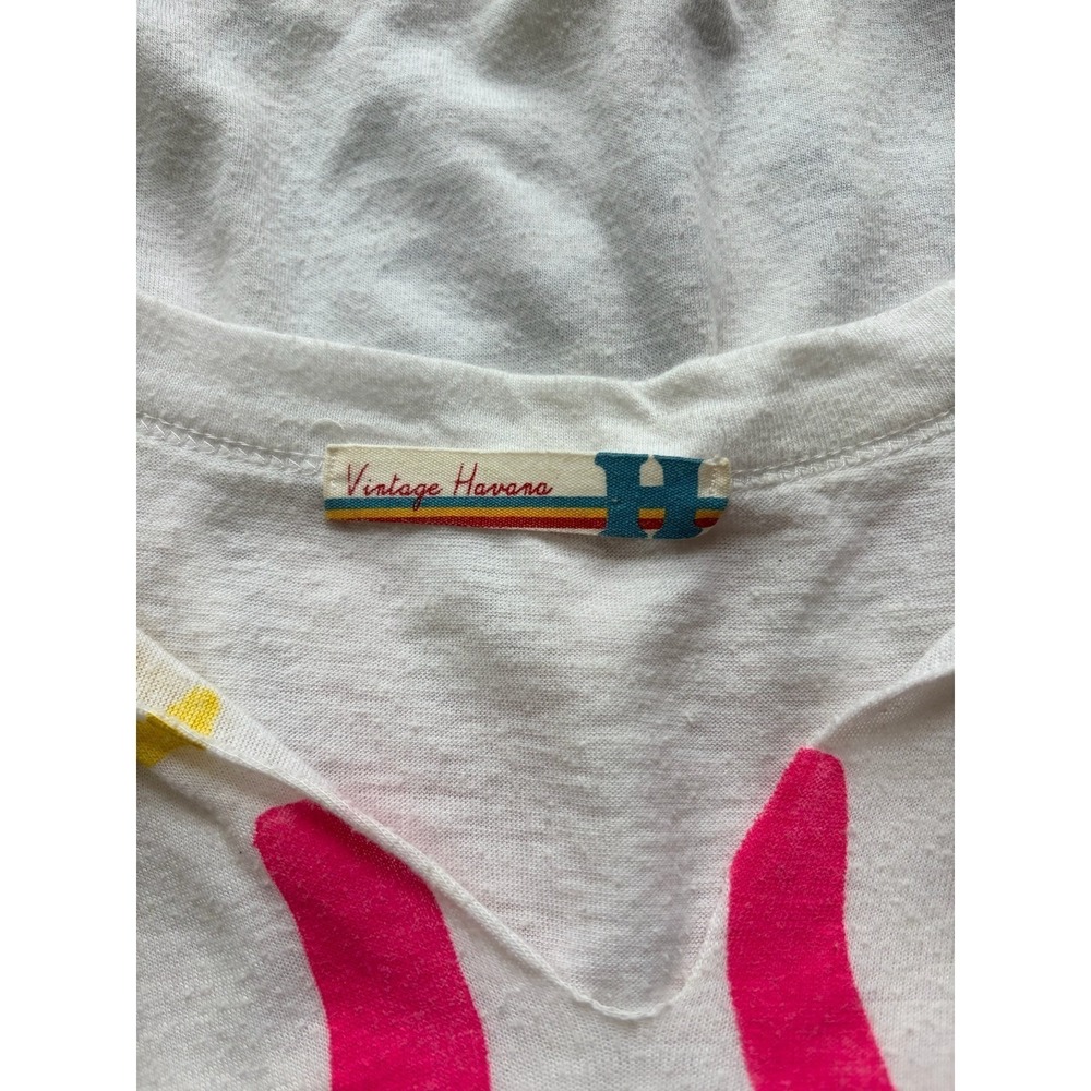 Vintage Havana Live Free Love Graphic Tee White Slouchy Dolman Top Juniors XL - Picture 3 of 5